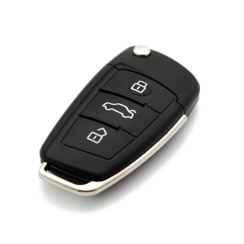 Флешка Пластиковая Автомобильный ключ Ауди Audi Car Key S56 черный 16 Гб - фото 2