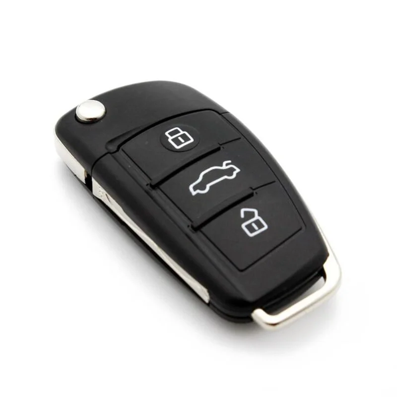 Флешка Пластиковая Автомобильный ключ Ауди Audi Car Key S56 черный 16 Гб - фото 3