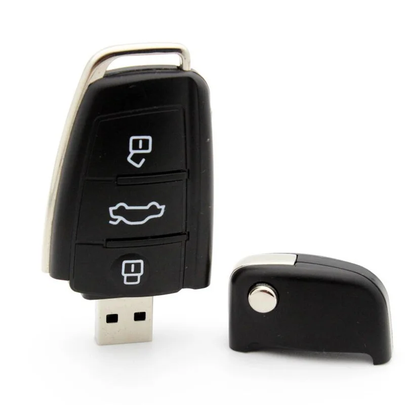 Флешка Пластиковая Автомобильный ключ Ауди Audi Car Key S56 черный 16 Гб - фото 5