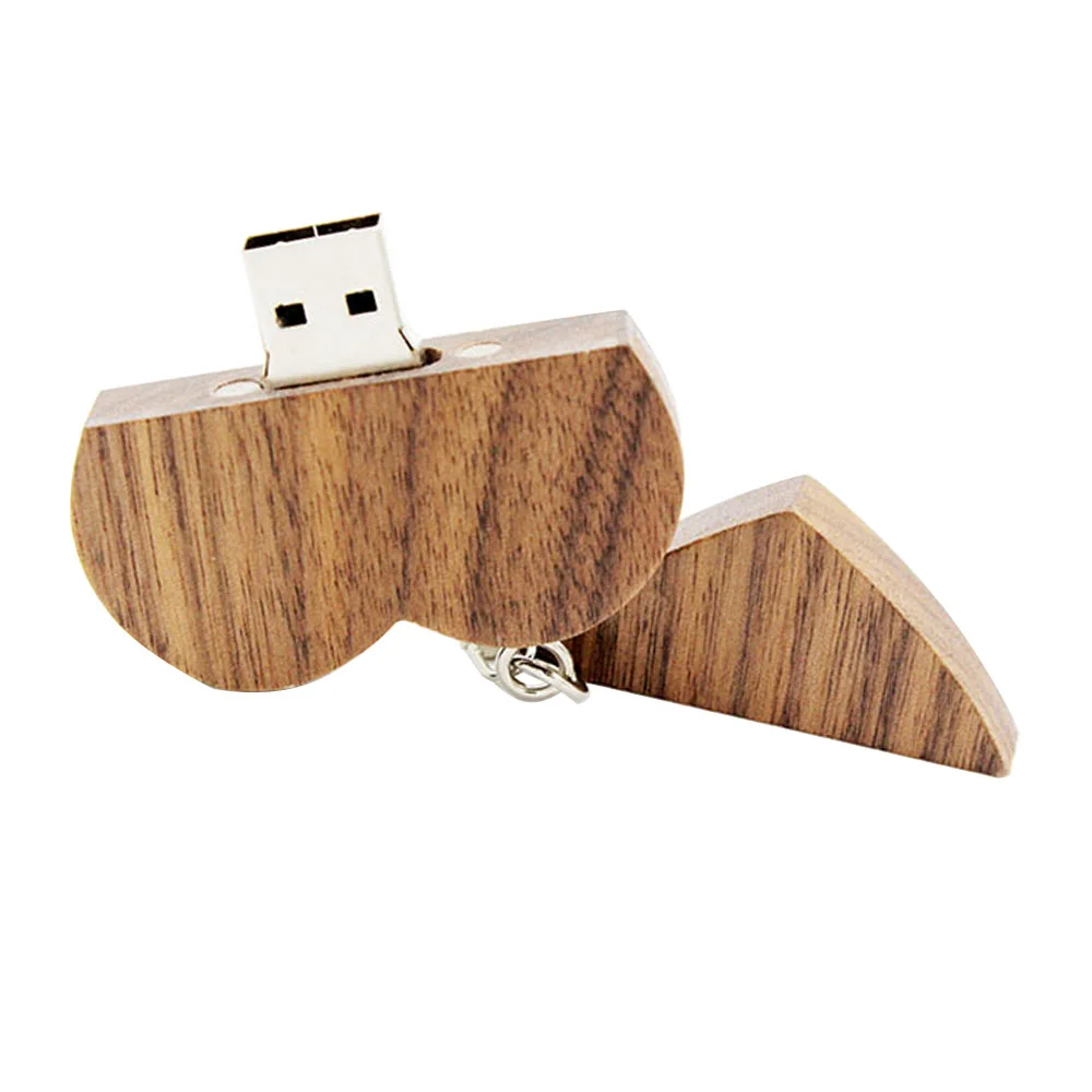 Флешка Деревянная Сердце Heart Wood F66 коричневый 8 Гб - фото 6