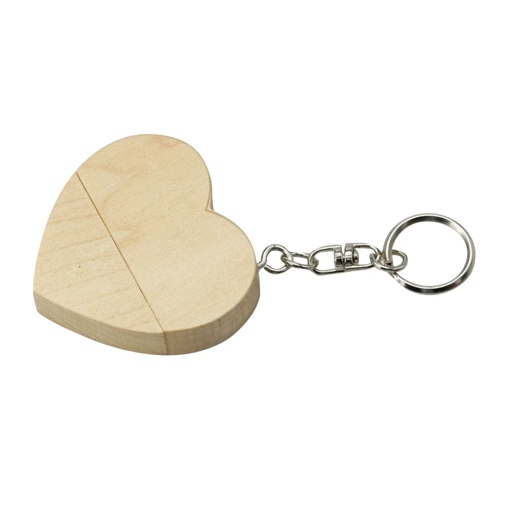 Флешка Деревянная Сердце Heart Wood F66 бежевый 32 Гб - фото 5