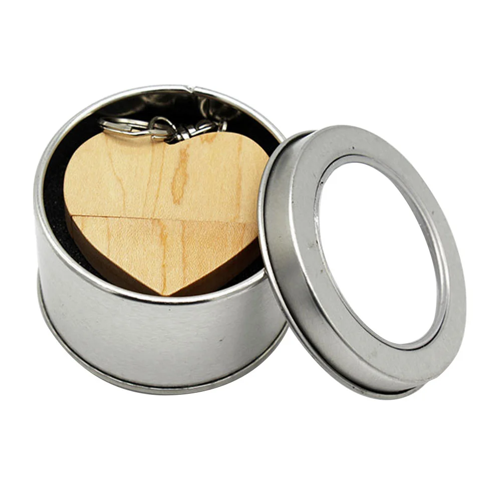 Флешка Деревянная Сердце Heart Wood F66 бежевый 32 Гб - фото 9