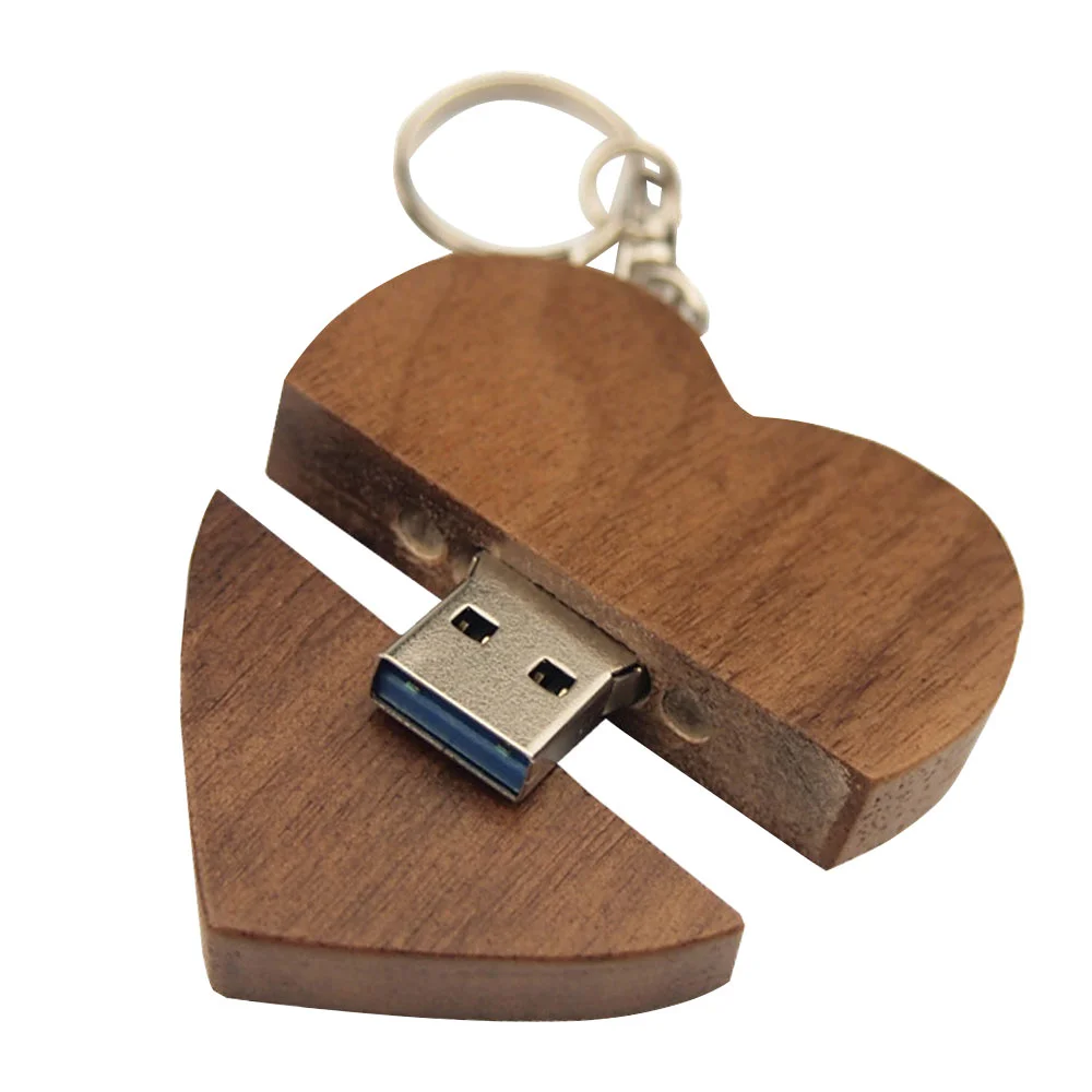 Флешка Деревянная Сердце Heart Wood F66 коричневый 32 Гб - фото 8
