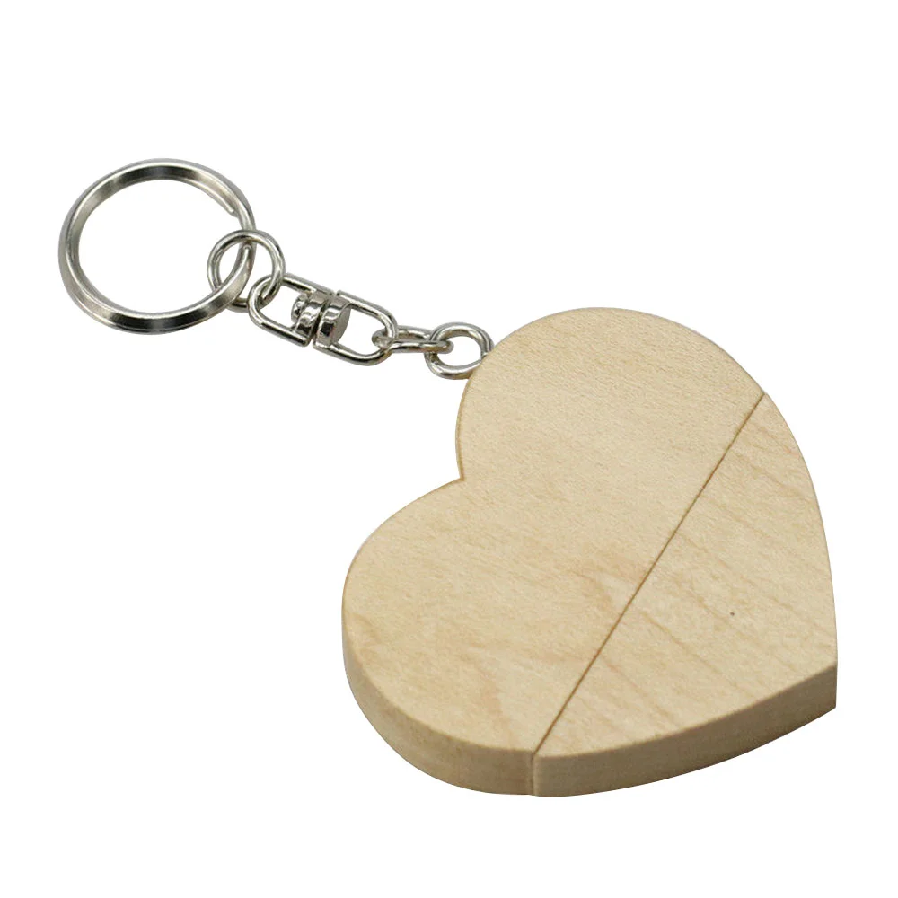 Флешка Деревянная Сердце Heart Wood F66 бежевый 1 Гб - фото 8