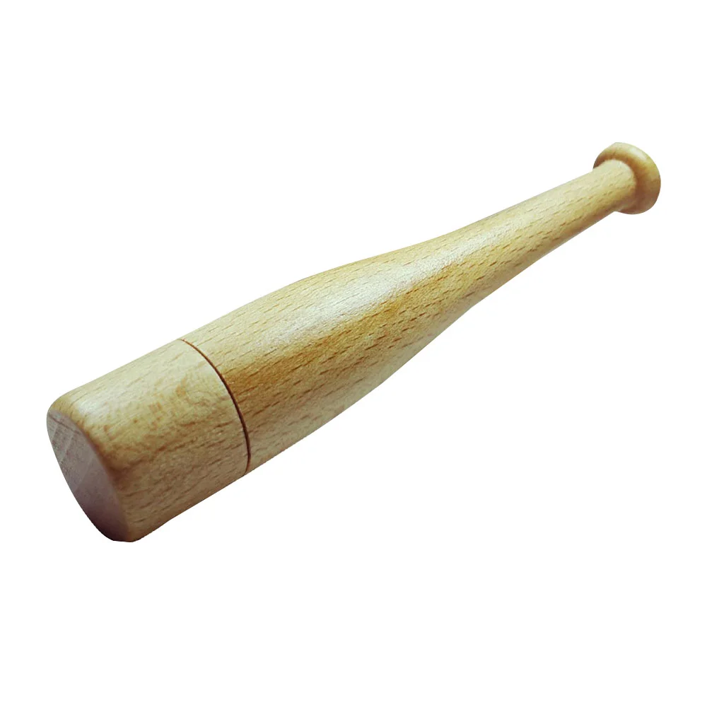 Флешка Деревянная Бейсбольная Бита Baseball Bat F68 белый 128 Гб - фото 9