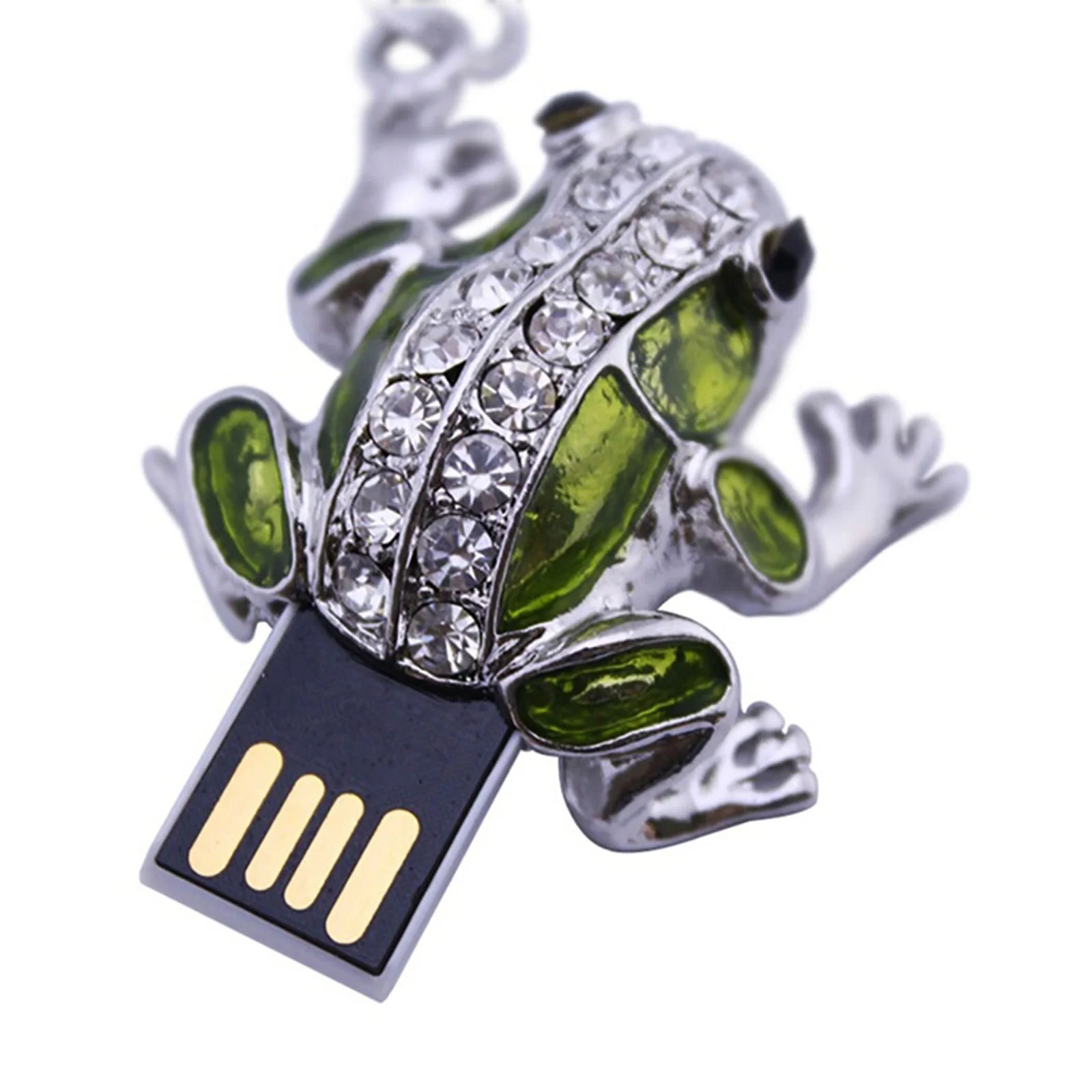Флешка Металлическая Лягушка Cute Frog R76 зеленый 512 Гб - фото 7