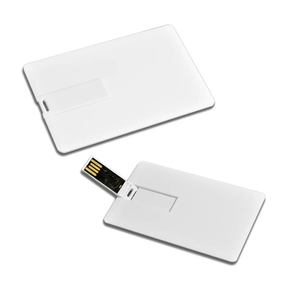 Флешка Пластиковая Визитка \Visit Card\ S78 белый 128 Гб - фото 3