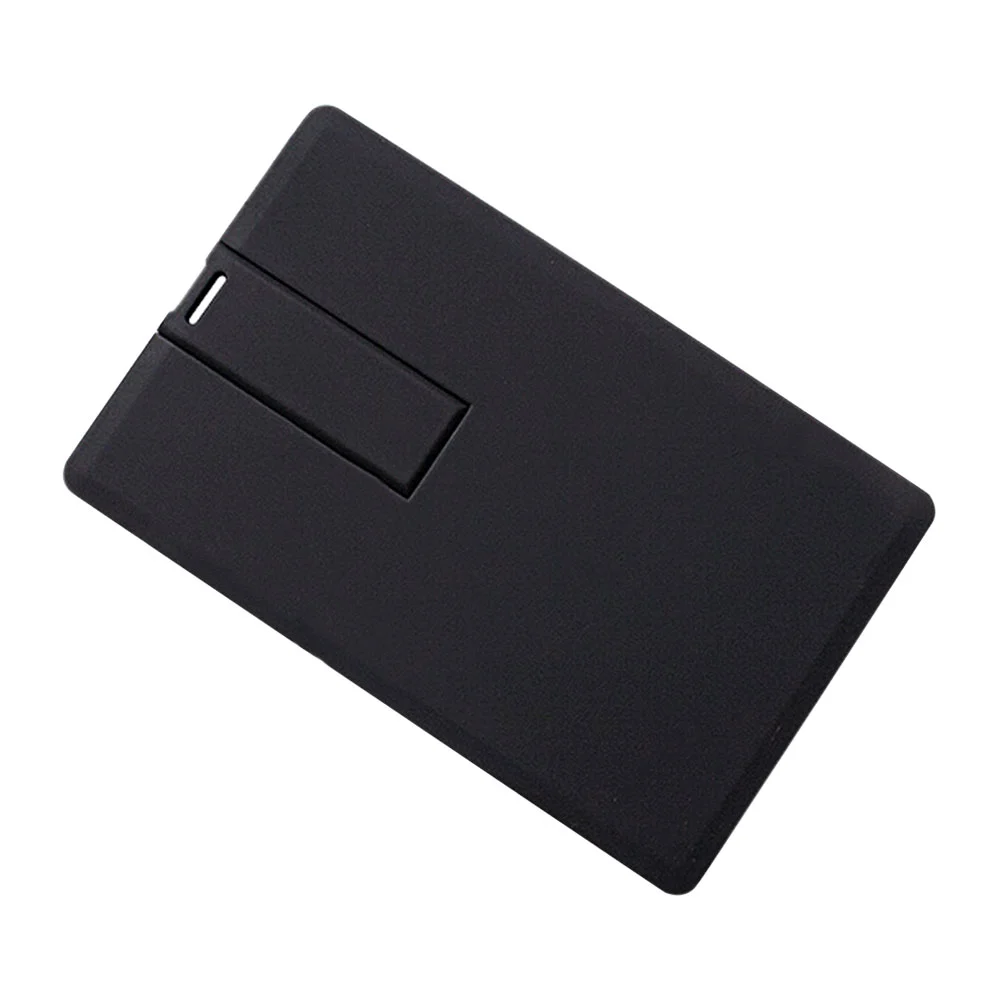 Флешка Пластиковая Визитка \Visit Card\ S78 черный 1 Гб - фото 3