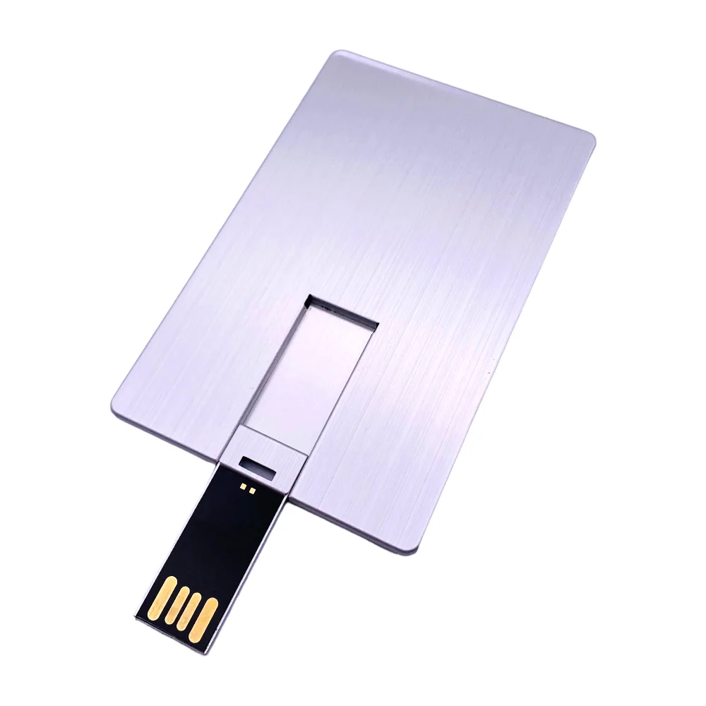 Флешка Металлическая Визитка \Visit Card\ R79 серебристый 4 Гб - фото 7