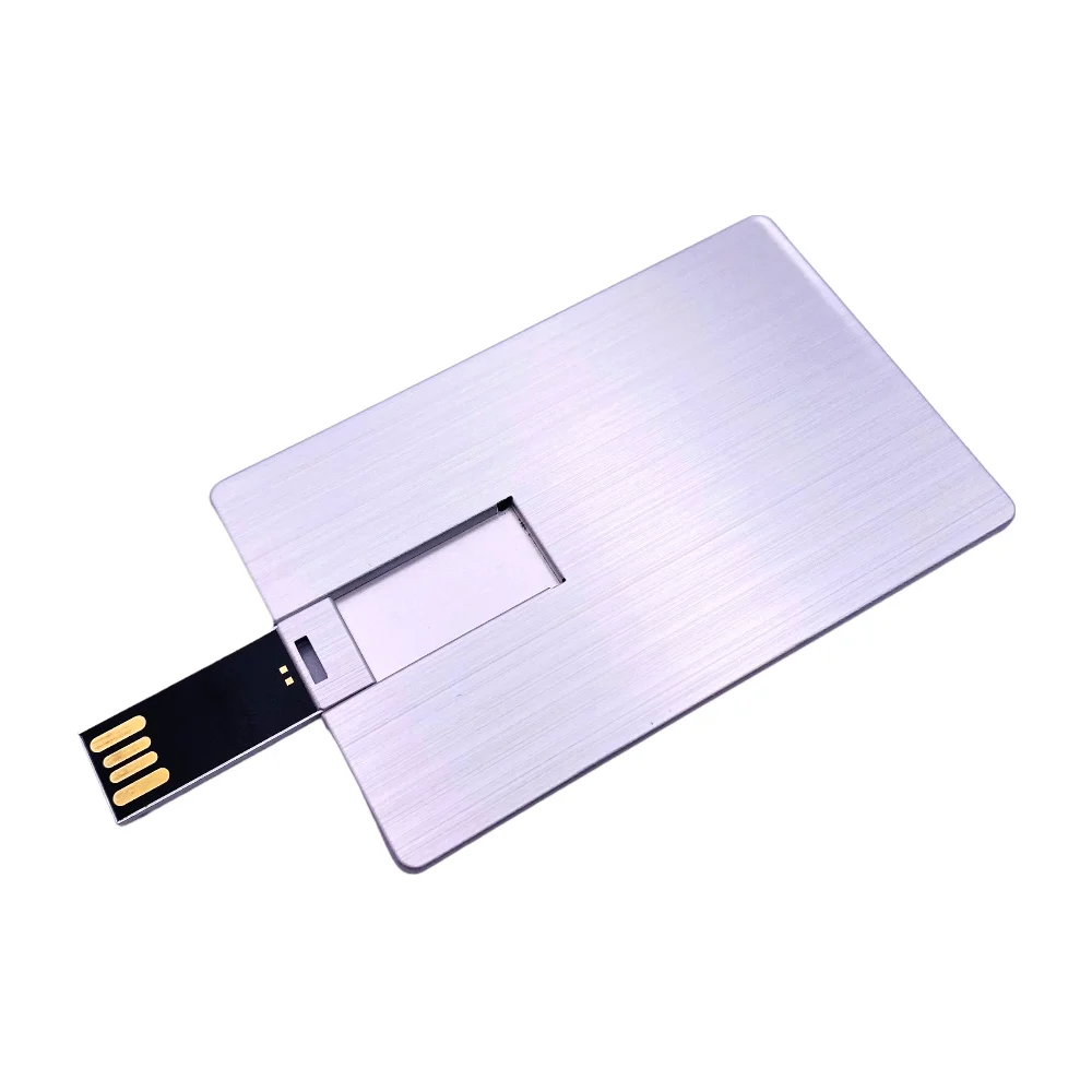 Флешка Металлическая Визитка \Visit Card\ R79 серебристый 1 Гб - фото 5
