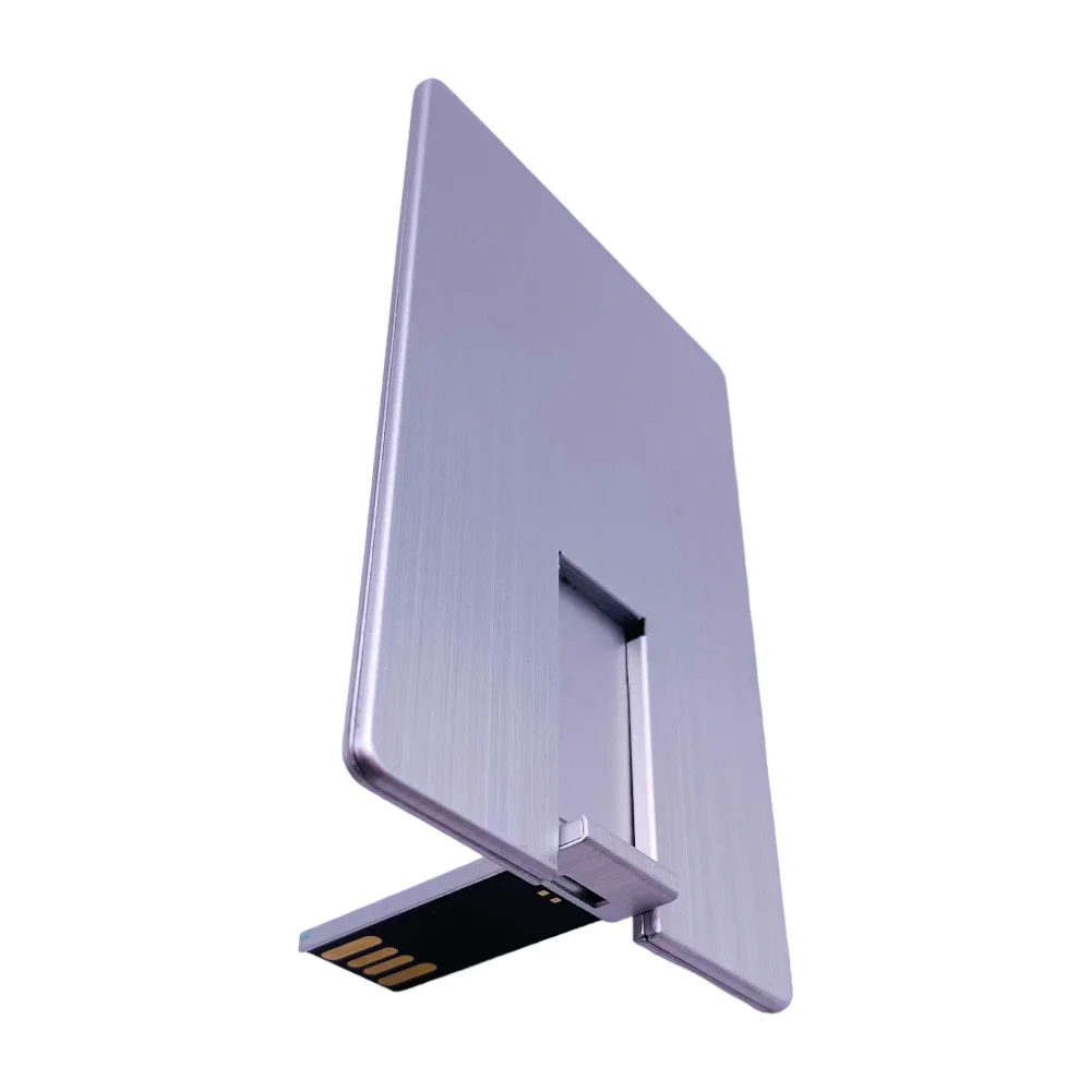 Флешка Металлическая Визитка \Visit Card\ R79 серебристый 2 Гб - фото 10