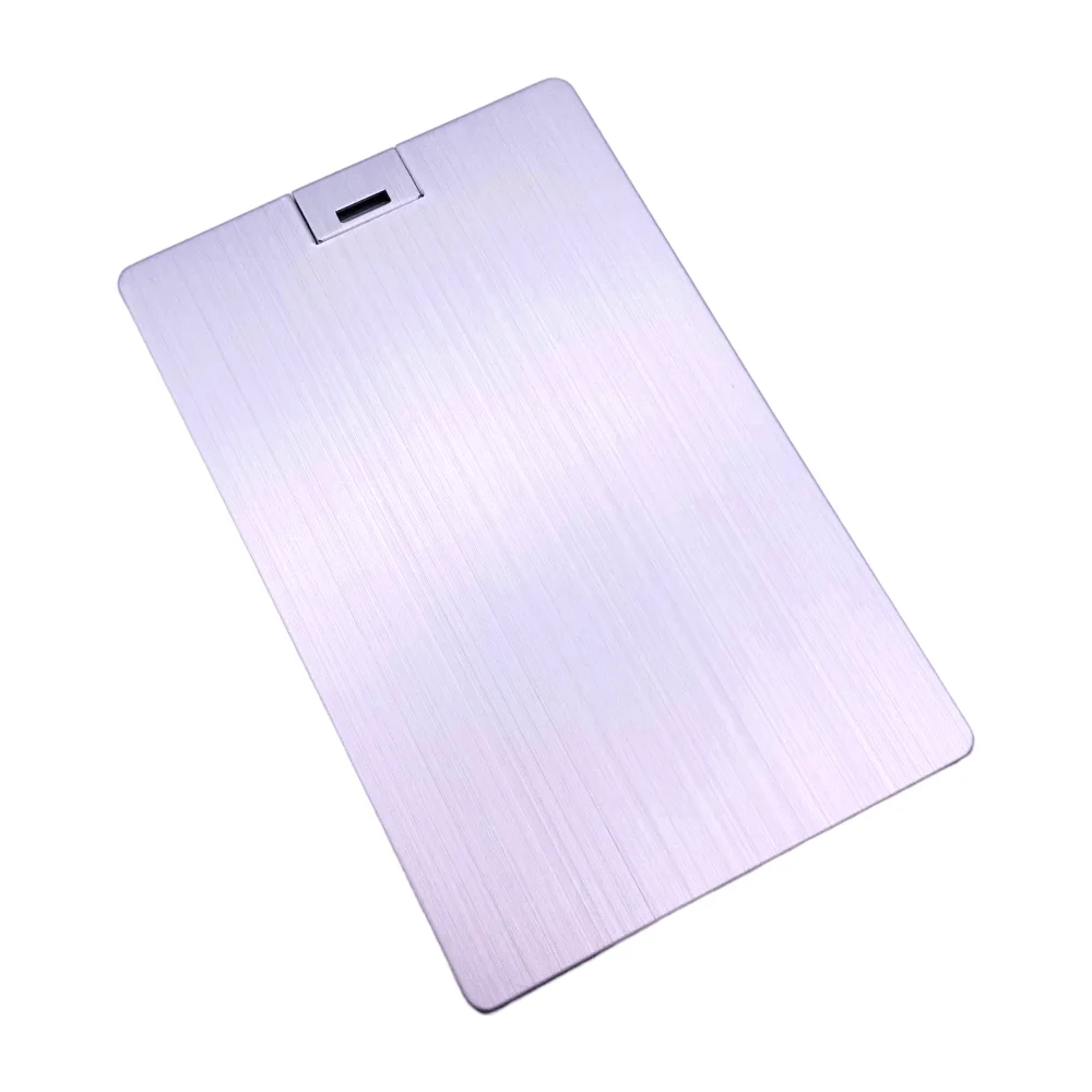 Флешка Металлическая Визитка \Visit Card\ R79 серебристый 2 Гб - фото 3