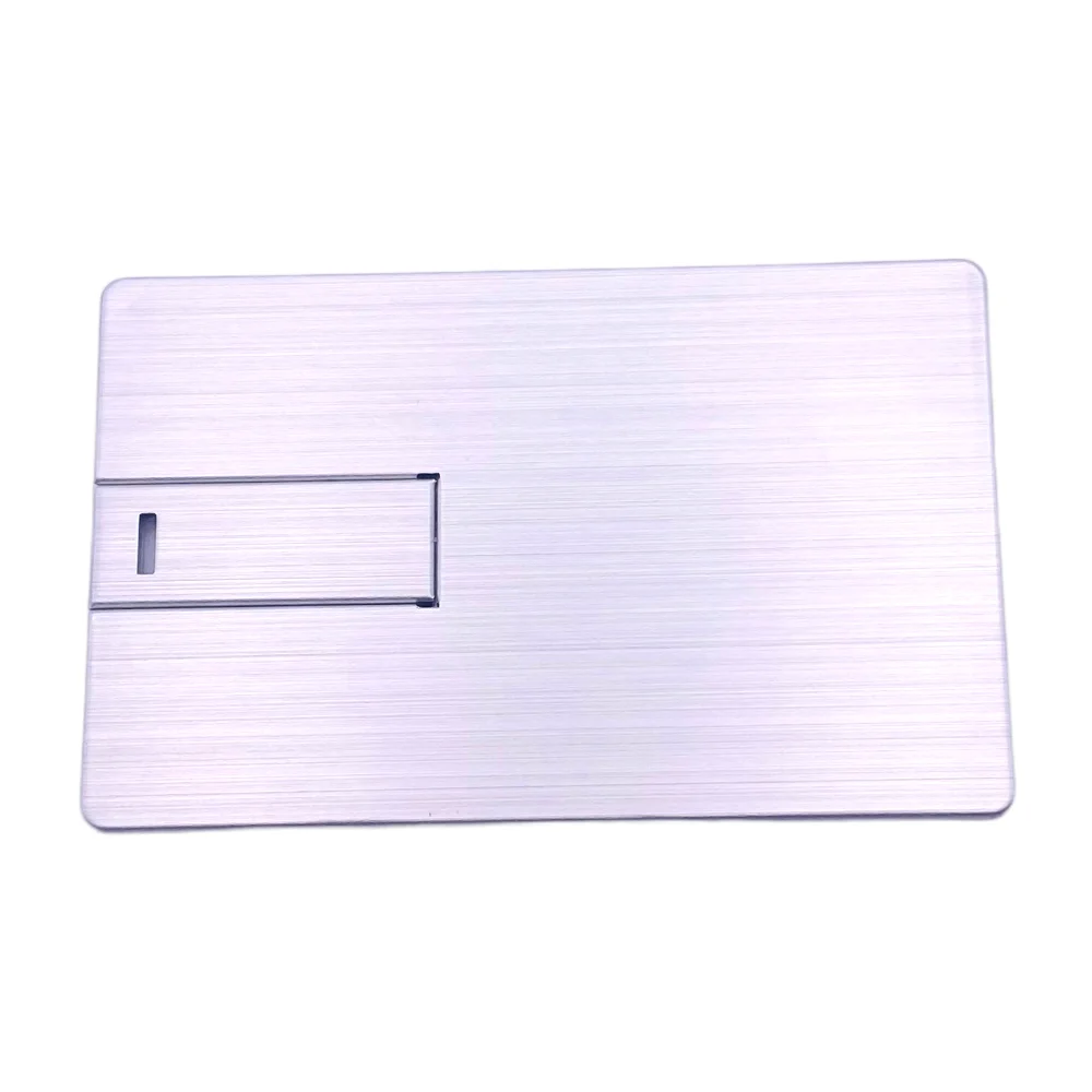 Флешка Металлическая Визитка "Visit Card" R79 серебристый 32 Гб