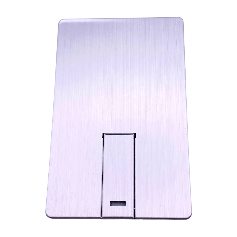 Флешка Металлическая Визитка "Visit Card" R79 серебристый 32 Гб - фото 8