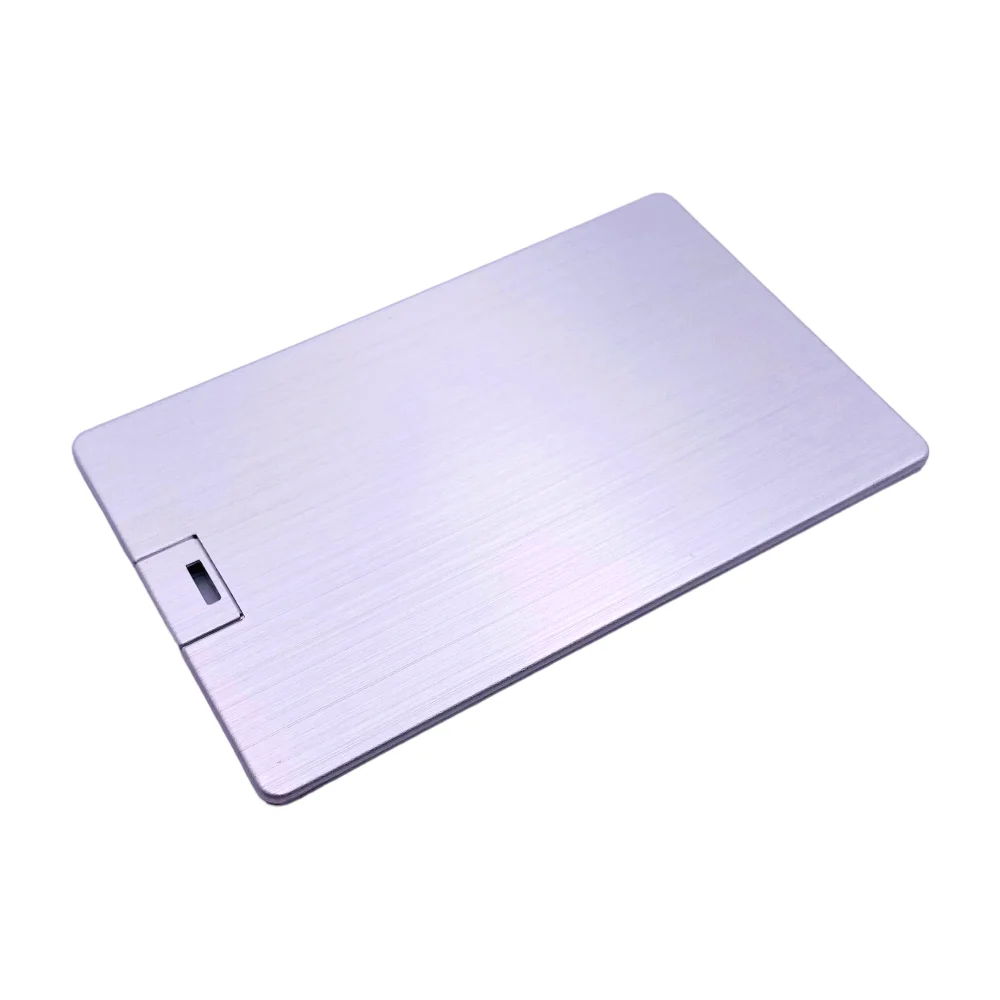 Флешка Металлическая Визитка "Visit Card" R79 серебристый 128 Гб - фото 4