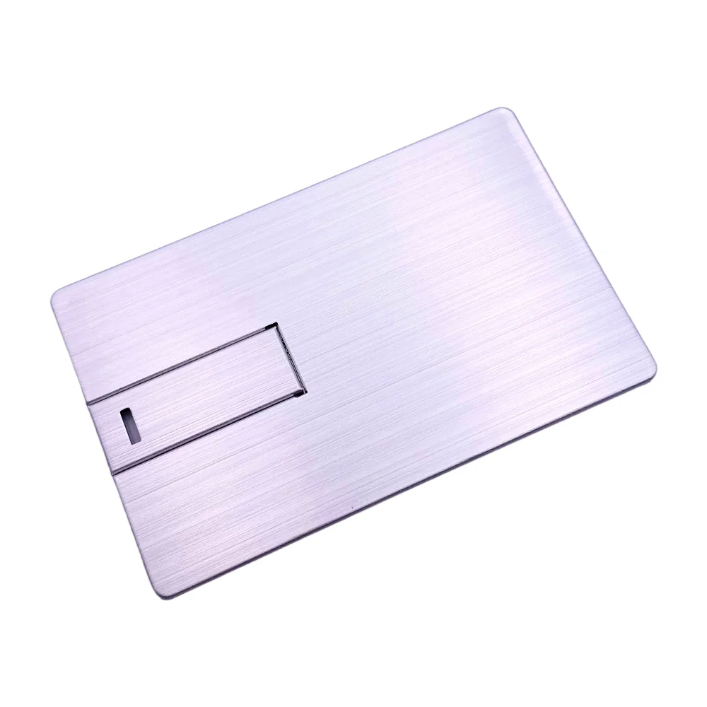 Флешка Металлическая Визитка "Visit Card" R79 серебристый 256 Гб - фото 2