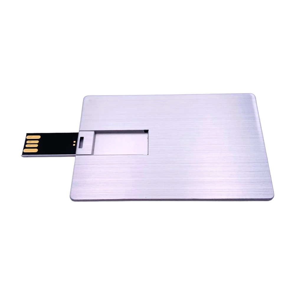 Флешка Металлическая Визитка "Visit Card" R79 серебристый 256 Гб - фото 6