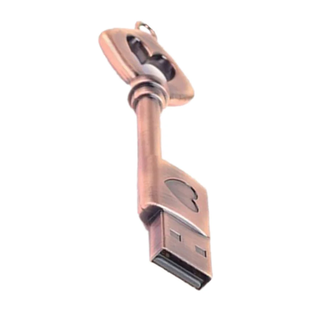 Флешка Металлический Ключ Ретро Retro Key Heart R81 бронзовый 1 Гб - фото 8