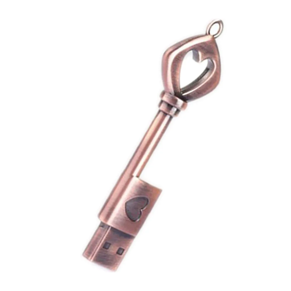 Флешка Металлический Ключ Ретро Retro Key Heart R81 бронзовый 64 Гб - фото 6