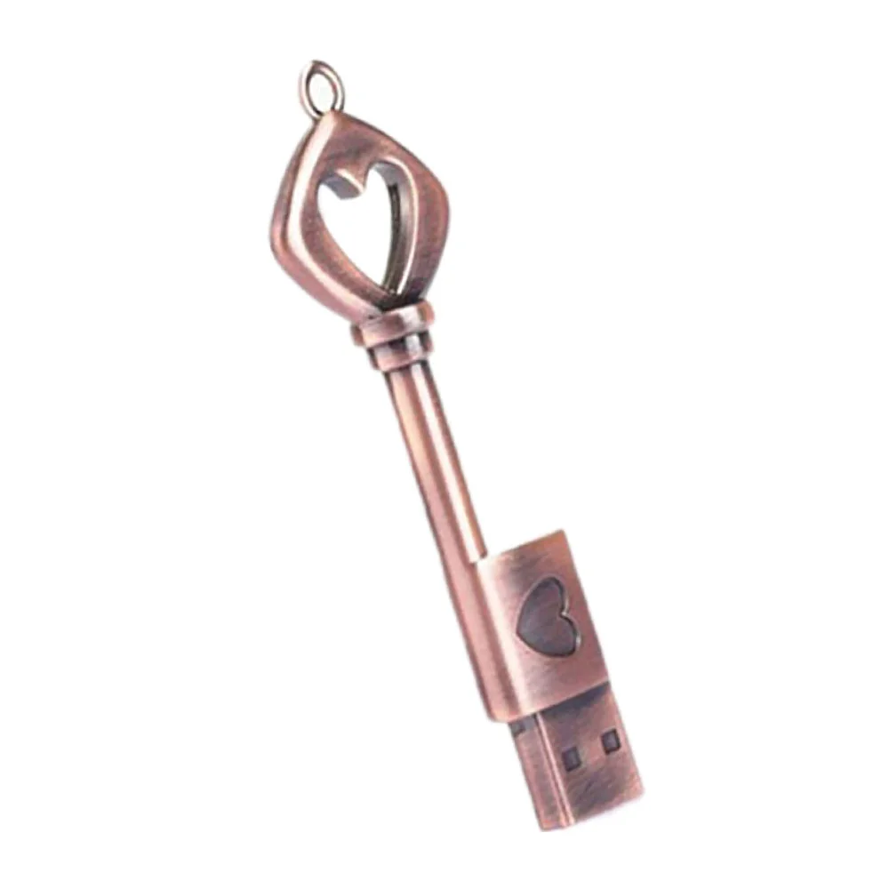Флешка Металлический Ключ Ретро Retro Key Heart R81 бронзовый 128 Гб - фото 10
