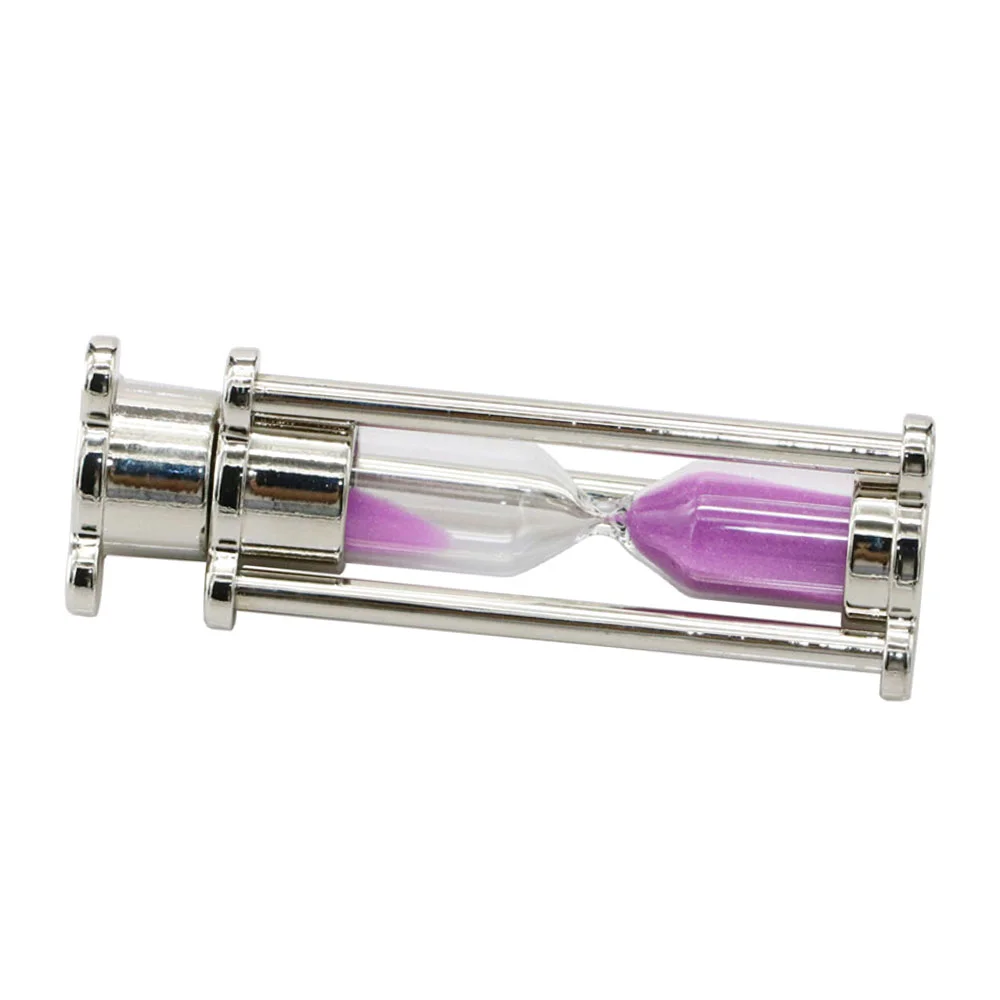Флешка Стеклянные Песочные часы Hourglass W82 фиолетовый 4 Гб Серебристый - фото 8