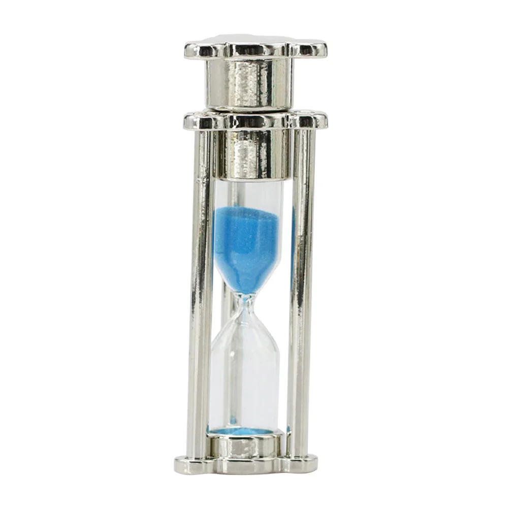 Флешка Стеклянные Песочные часы Hourglass W82 серебряный / синий 4 Гб - фото 1