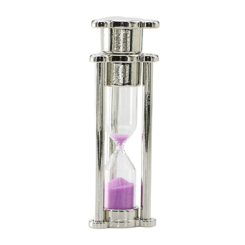 Флешка Стеклянные Песочные часы Hourglass W82 фиолетовый 32 Гб Серебристый