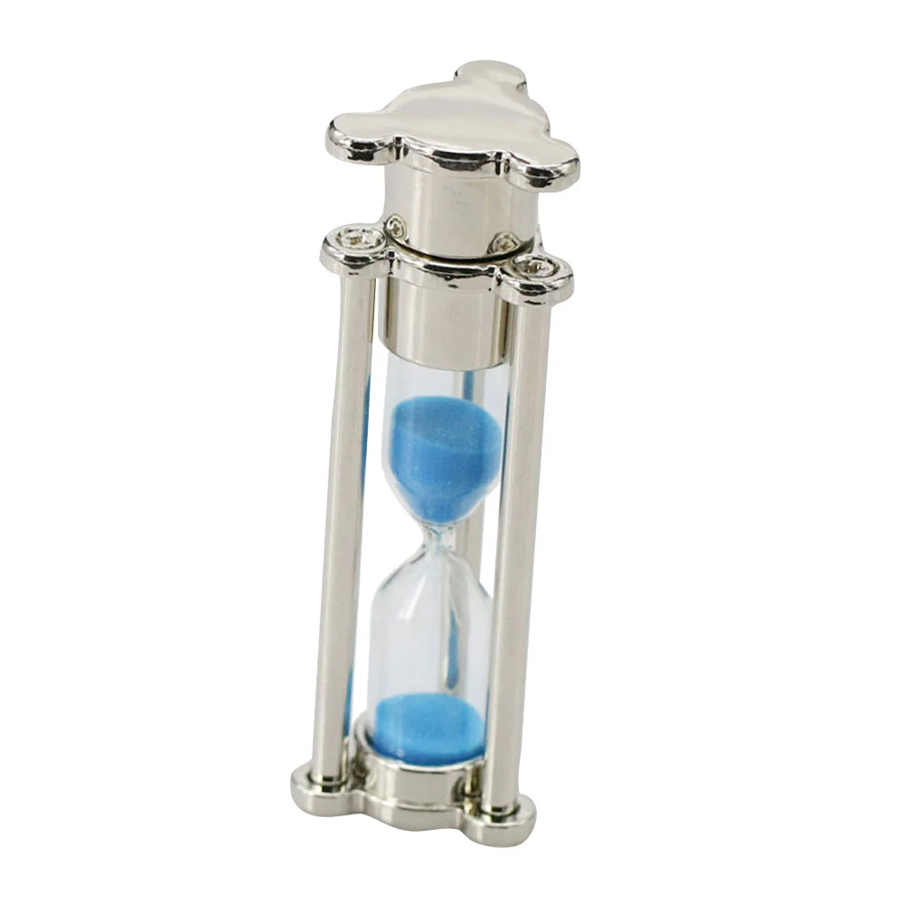 Флешка Стеклянные Песочные часы Hourglass W82 серебряный / синий 2 Гб - фото 4