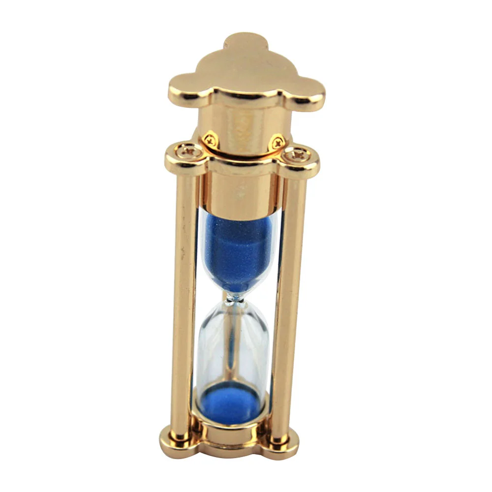 Флешка Стеклянные Песочные часы Hourglass W82 золотой / синий 256 Гб - фото 4