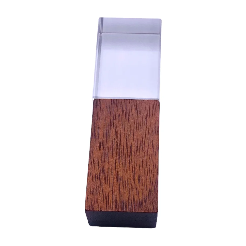 Флешка Стеклянная Кристалл Crystal Glass Wood W83 коричневый 32 Гб - фото 8