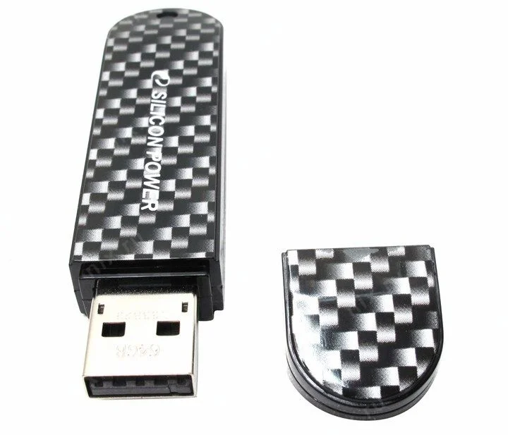 Флешка Карбоновая LuxMini 920 Carbon L88 черная 4 Гб - фото 3