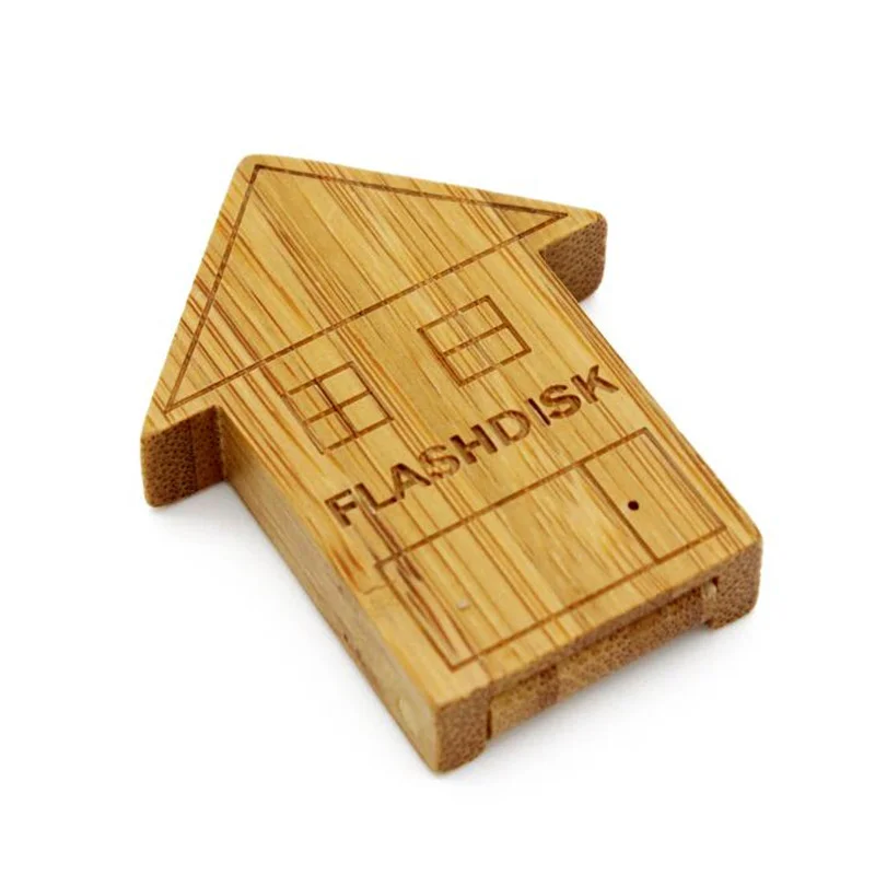 Флешка Деревянный Дом Хаунтен House Houten F91 бежевая 8 Гб - фото 4