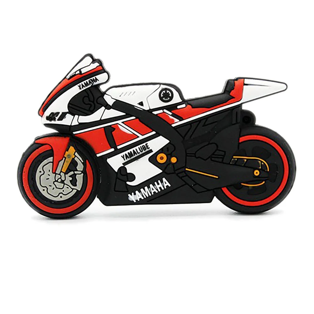Флешка Резиновая Мотоцикл Yamaha Motorcycle Q96 красный 4 Гб - фото 3