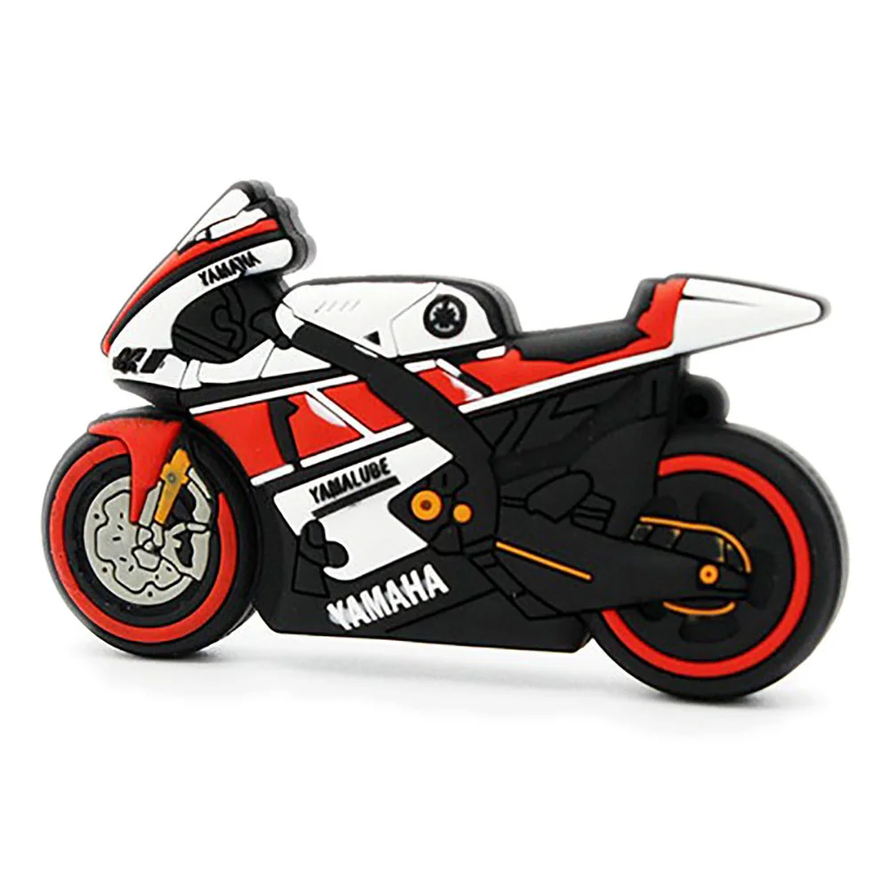 Флешка Резиновая Мотоцикл Yamaha Motorcycle Q96 красный 4 Гб - фото 6