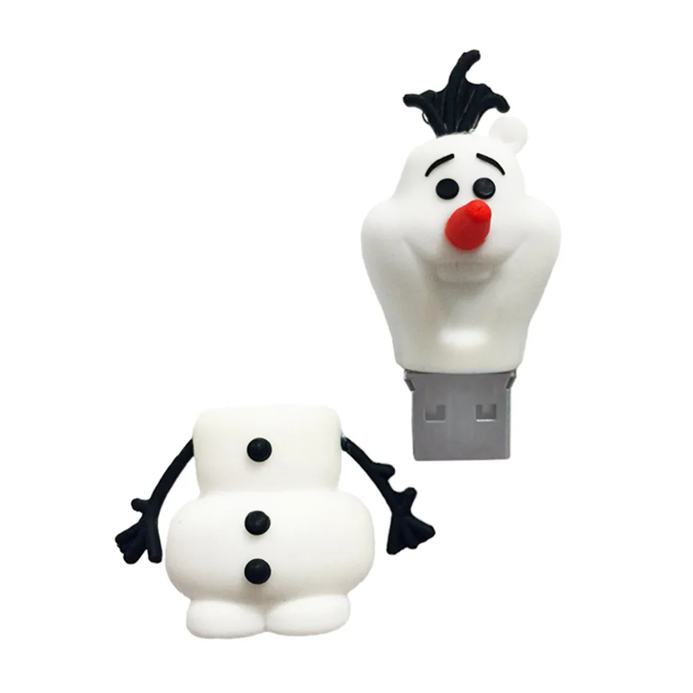 Флешка Резиновая Снеговик Олаф Frozen Snowman Olaf Q105 белый 8 Гб - фото 3