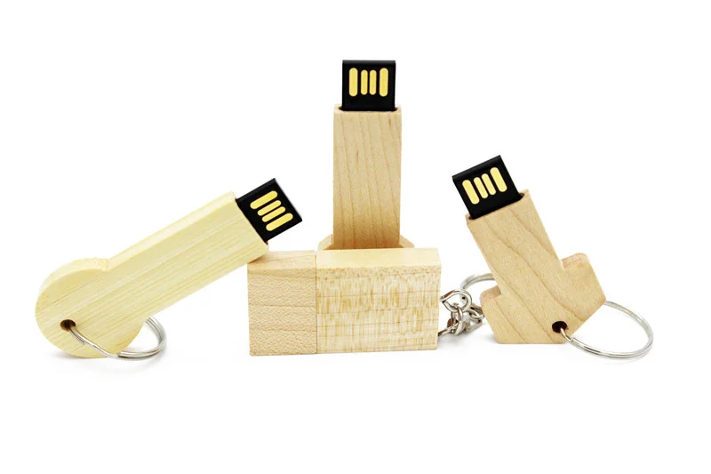 Флешка Деревянная Ключ Key Wood F108 бежевый 128 Гб - фото 2