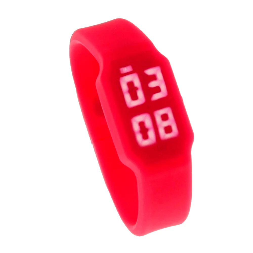 Флешка Силиконовая Наручные Часы Wrist Watch V122 красный 32 Гб - фото 1