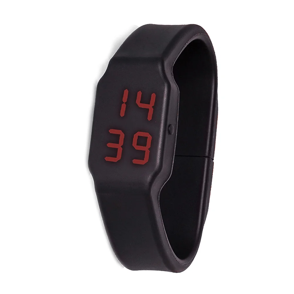 Флешка Силиконовая Наручные Часы Wrist Watch V122 черный 16 Гб - фото 2
