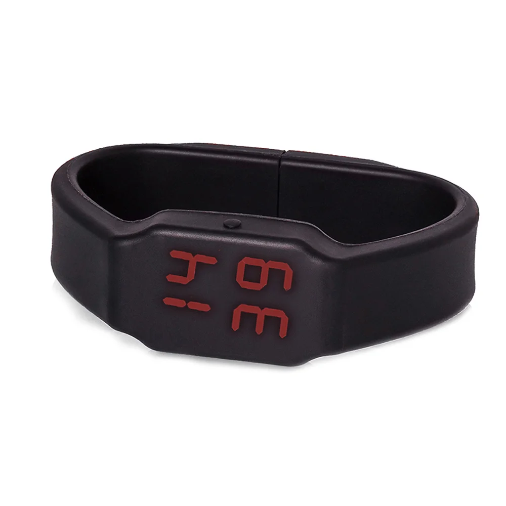 Флешка Силиконовая Наручные Часы Wrist Watch V122 черный 16 Гб - фото 4