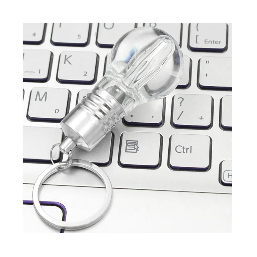 Флешка Стеклянная Лампочка Bulb W123 серебряный 16 Гб Прозрачный - фото 6