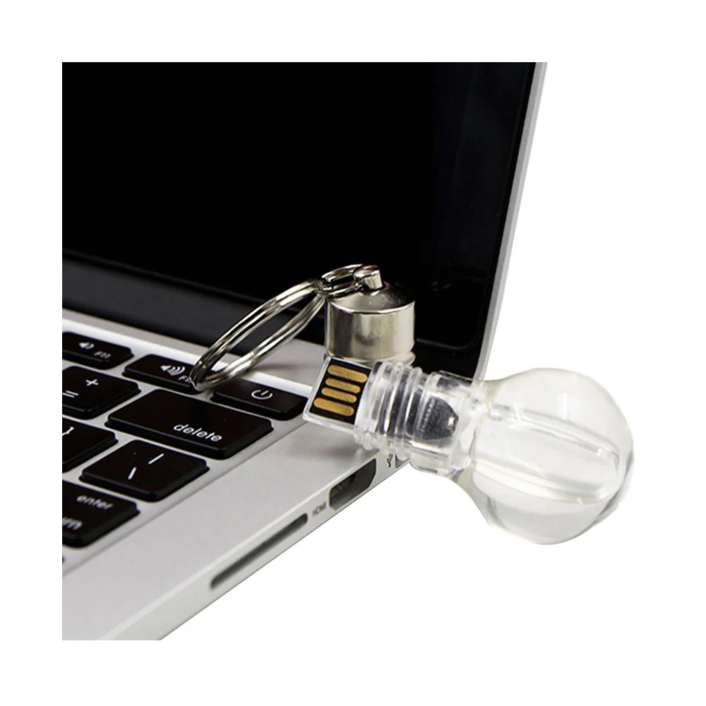 Флешка Стеклянная Лампочка Bulb W123 серебряный 32 Гб Прозрачный - фото 4