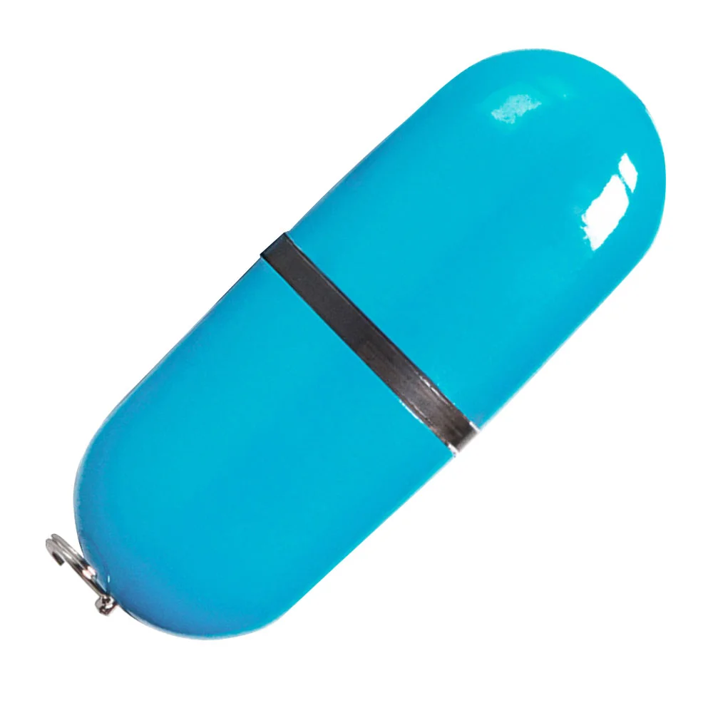 Флешка Пластиковая Капсула \Capsule\ S126 голубой 4 Гб - фото 4