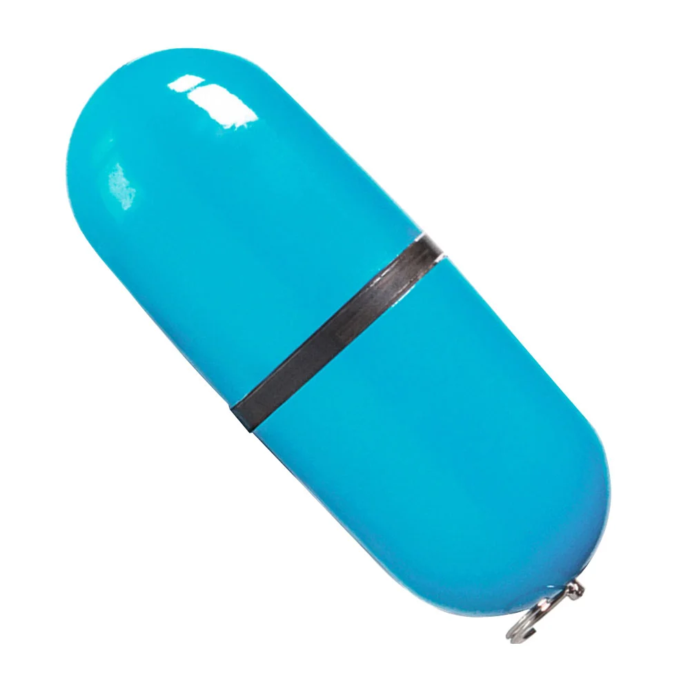 Флешка Пластиковая Капсула \Capsule\ S126 голубой 4 Гб - фото 5