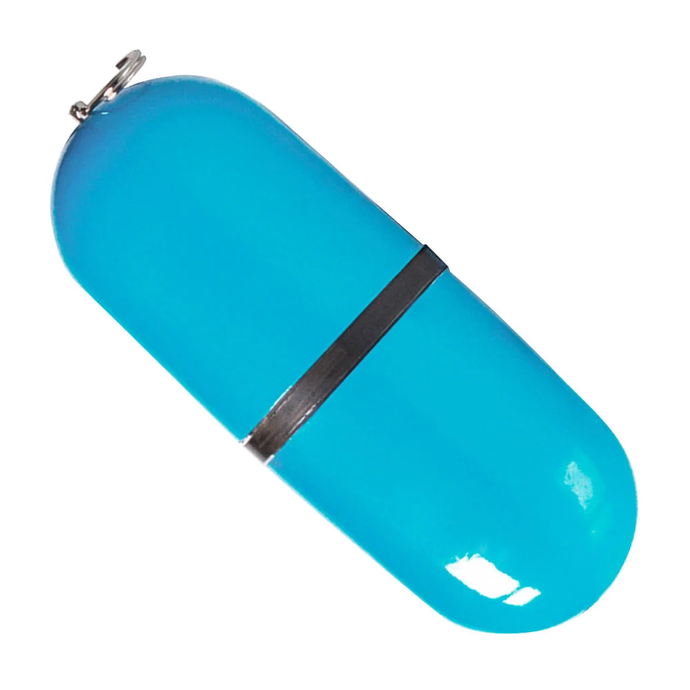 Флешка Пластиковая Капсула \Capsule\ S126 голубой 4 Гб - фото 6