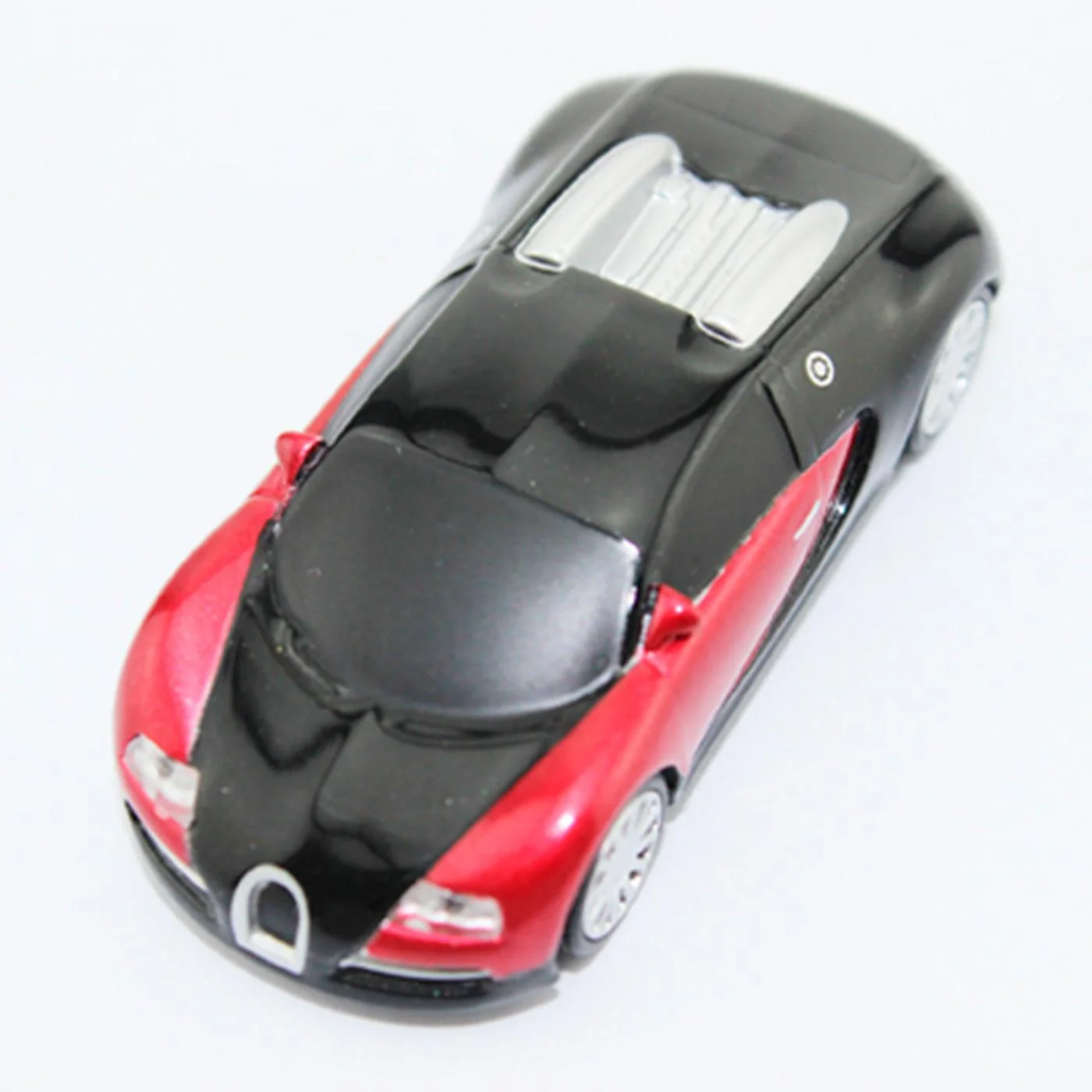 Флешка Металлическая Автомобиль Бугатти Bugatti Veyron R130 черная 8 Гб Красный - фото 10