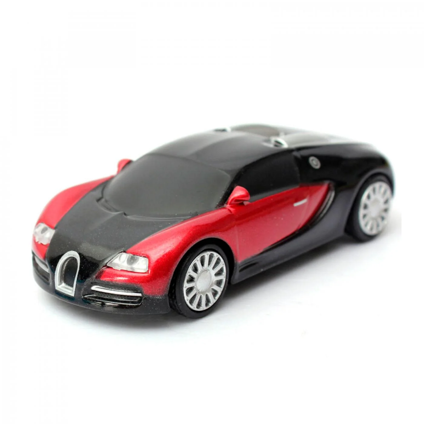 Флешка Металлическая Автомобиль Бугатти Bugatti Veyron R130 черная 8 Гб Красный - фото 6