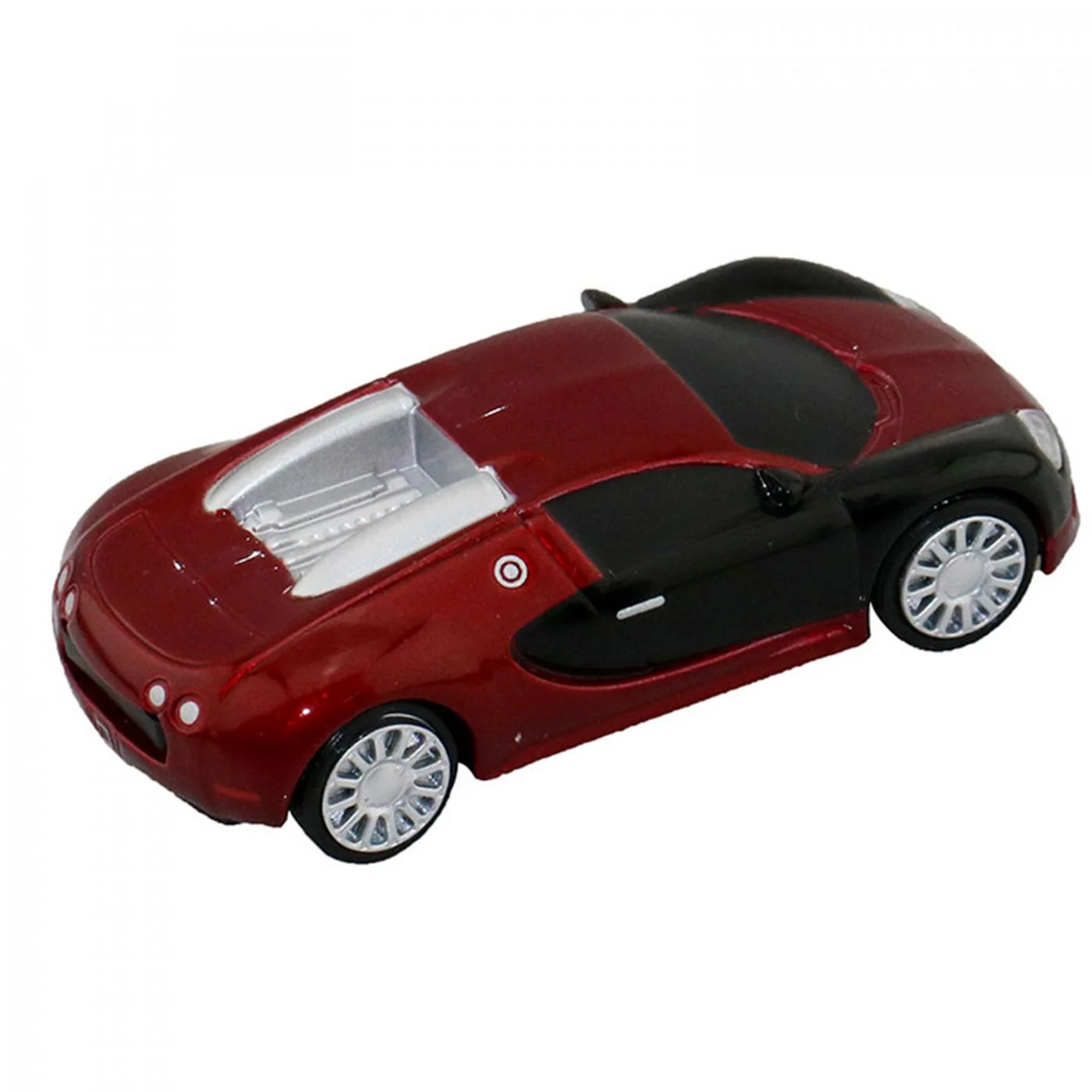 Флешка Металлическая Автомобиль Бугатти Bugatti Veyron R130 красная 128 Гб - фото 8