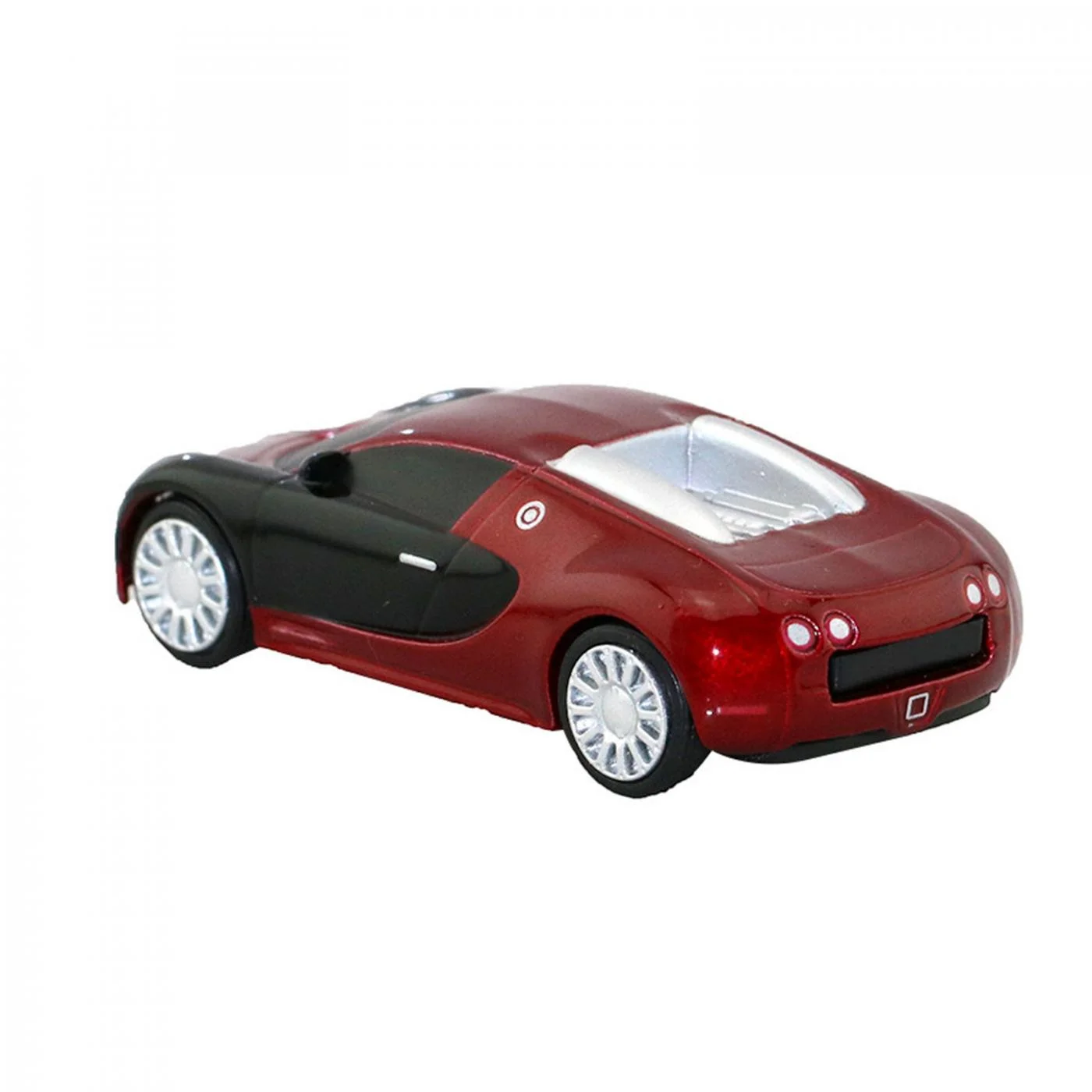 Флешка Металлическая Автомобиль Бугатти Bugatti Veyron R130 черная 32 Гб Красный - фото 3