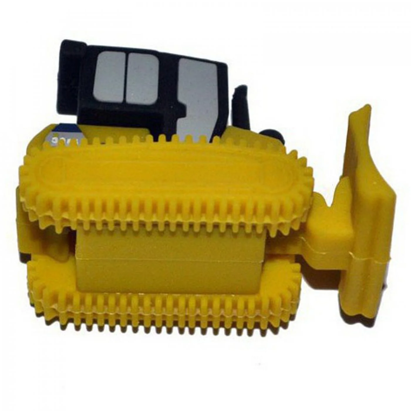 Флешка Резиновая Бульдозер Bulldozer Q132 желтый/черный 16 Гб - фото 5