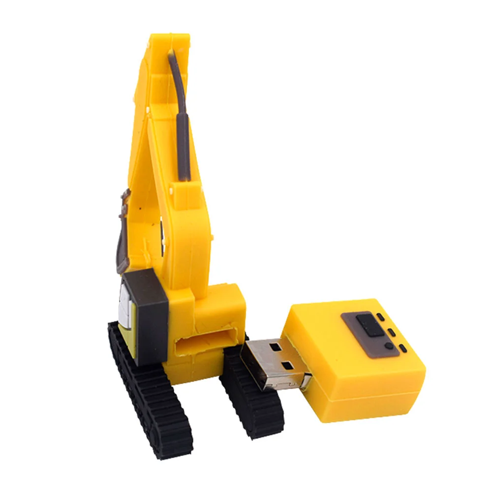 Флешка Резиновая Экскаватор Excavator Q133 желтый 64 Гб - фото 10
